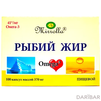Рыб жир омега-3 0,37 г капсулы № 100